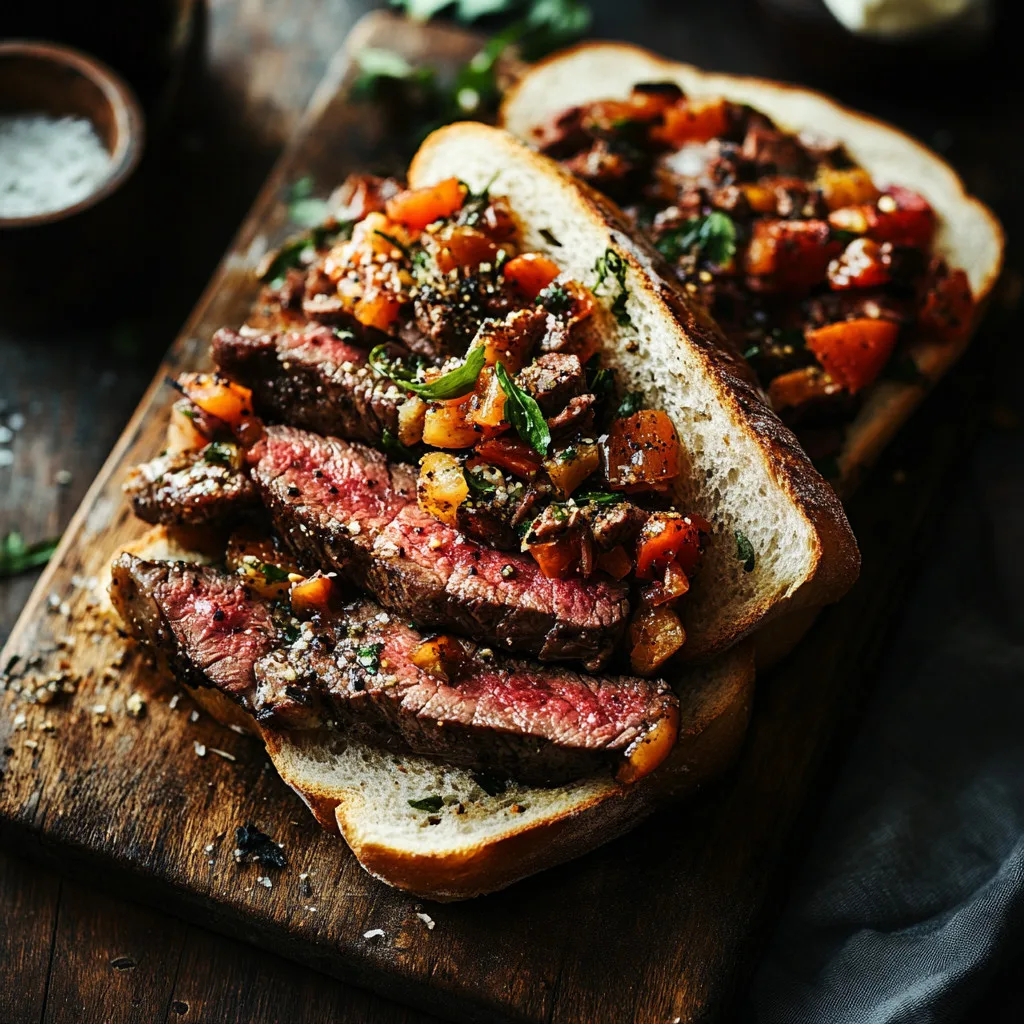 V110 Scottish Wild Venison Steak Sandwich Baguette